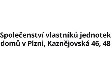Společenství vlastníků jednotek domů v Plzni, Kaznějovská 46, 48